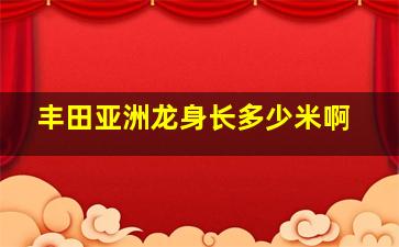 丰田亚洲龙身长多少米啊