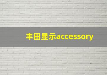 丰田显示accessory