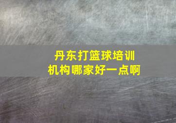 丹东打篮球培训机构哪家好一点啊