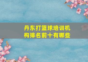 丹东打篮球培训机构排名前十有哪些