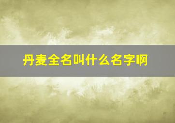 丹麦全名叫什么名字啊