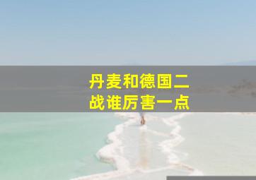 丹麦和德国二战谁厉害一点