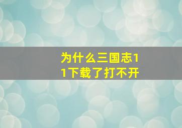 为什么三国志11下载了打不开