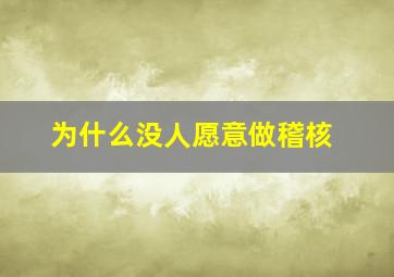 为什么没人愿意做稽核