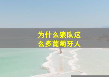 为什么狼队这么多葡萄牙人