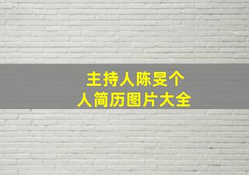 主持人陈旻个人简历图片大全