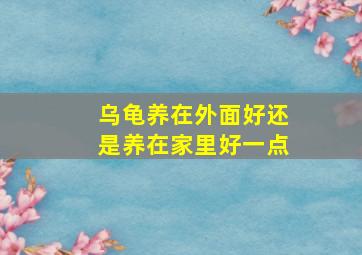 乌龟养在外面好还是养在家里好一点