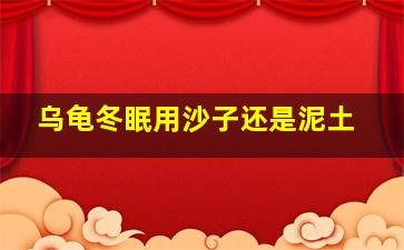 乌龟冬眠用沙子还是泥土