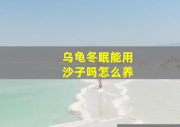 乌龟冬眠能用沙子吗怎么养