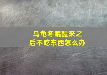 乌龟冬眠醒来之后不吃东西怎么办