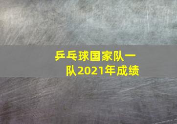 乒乓球国家队一队2021年成绩