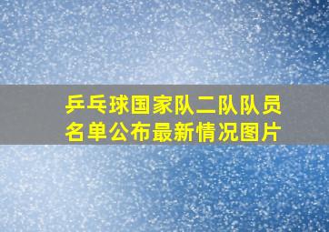 乒乓球国家队二队队员名单公布最新情况图片