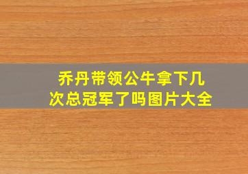 乔丹带领公牛拿下几次总冠军了吗图片大全