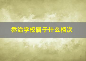 乔治学校属于什么档次