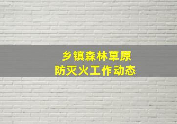 乡镇森林草原防灭火工作动态