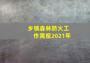 乡镇森林防火工作简报2021年