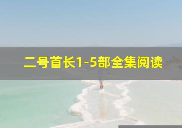 二号首长1-5部全集阅读