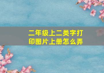 二年级上二类字打印图片上册怎么弄