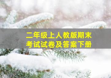 二年级上人教版期末考试试卷及答案下册