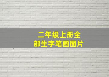 二年级上册全部生字笔画图片