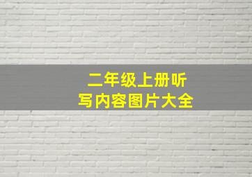 二年级上册听写内容图片大全