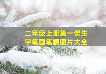 二年级上册第一课生字笔画笔顺图片大全