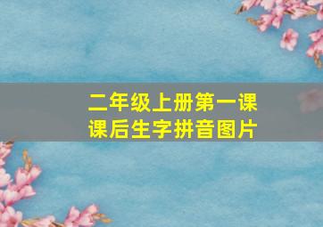 二年级上册第一课课后生字拼音图片