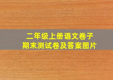 二年级上册语文卷子期末测试卷及答案图片