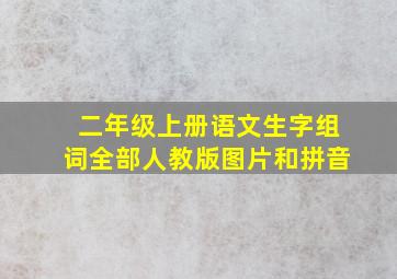 二年级上册语文生字组词全部人教版图片和拼音