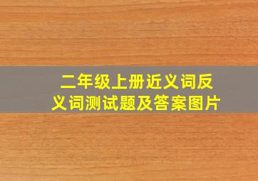 二年级上册近义词反义词测试题及答案图片