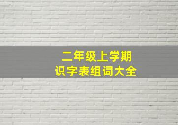 二年级上学期识字表组词大全