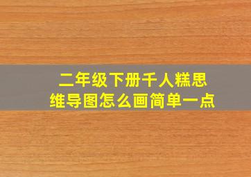 二年级下册千人糕思维导图怎么画简单一点