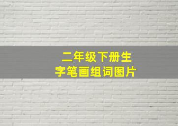 二年级下册生字笔画组词图片