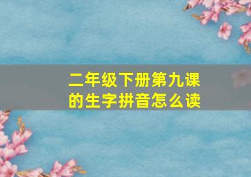 二年级下册第九课的生字拼音怎么读