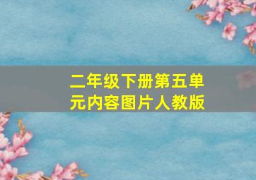 二年级下册第五单元内容图片人教版