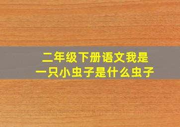 二年级下册语文我是一只小虫子是什么虫子