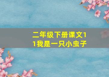 二年级下册课文11我是一只小虫子