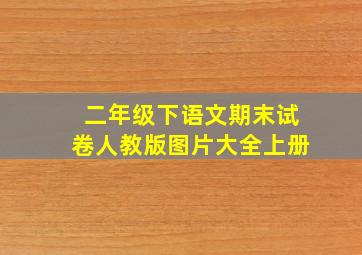 二年级下语文期末试卷人教版图片大全上册