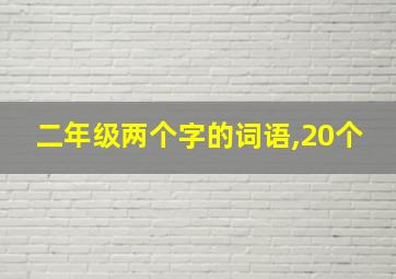 二年级两个字的词语,20个