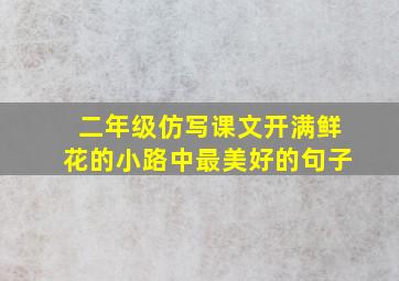 二年级仿写课文开满鲜花的小路中最美好的句子