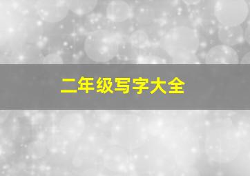 二年级写字大全