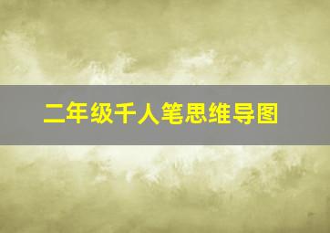 二年级千人笔思维导图