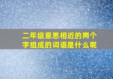 二年级意思相近的两个字组成的词语是什么呢