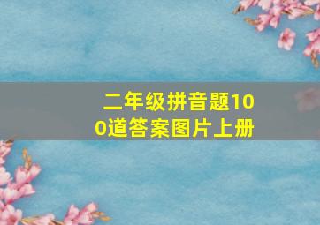 二年级拼音题100道答案图片上册