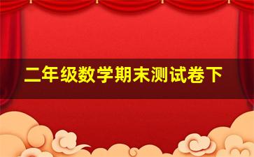 二年级数学期末测试卷下