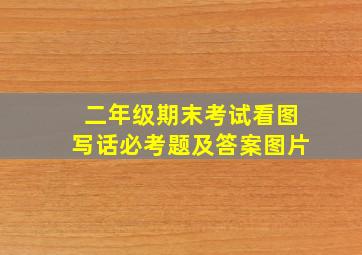 二年级期末考试看图写话必考题及答案图片