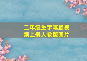 二年级生字笔顺视频上册人教版图片