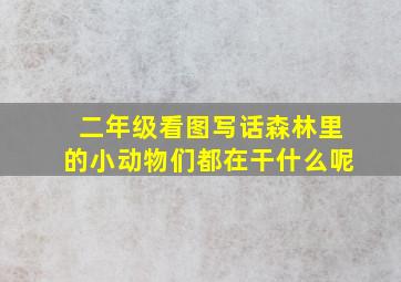 二年级看图写话森林里的小动物们都在干什么呢