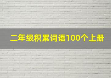 二年级积累词语100个上册