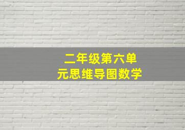 二年级第六单元思维导图数学